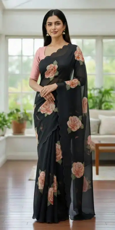 Black TB Organza Digital Print Saree | Sarees, Bollywood Sarees, Creative Sarees, Designer Sarees, Embroidered Sarees, Ethnic Saree, Modern Digital sarees, Party Wear Sarees