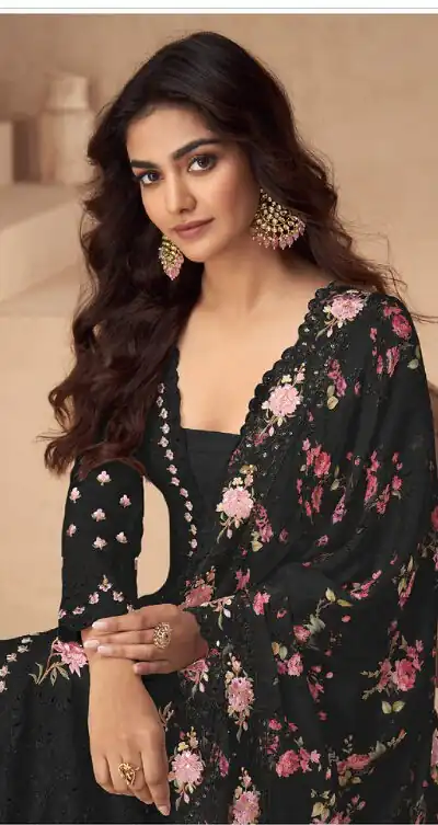 Black Vichitra Sequence Work Salwar Suit | Jump Suits, Salwar suit, Casual Suits, Creative suits, Designer Suits, Palazzo Suits, Party Wear Suits, Patiala Suits, Straight Suits