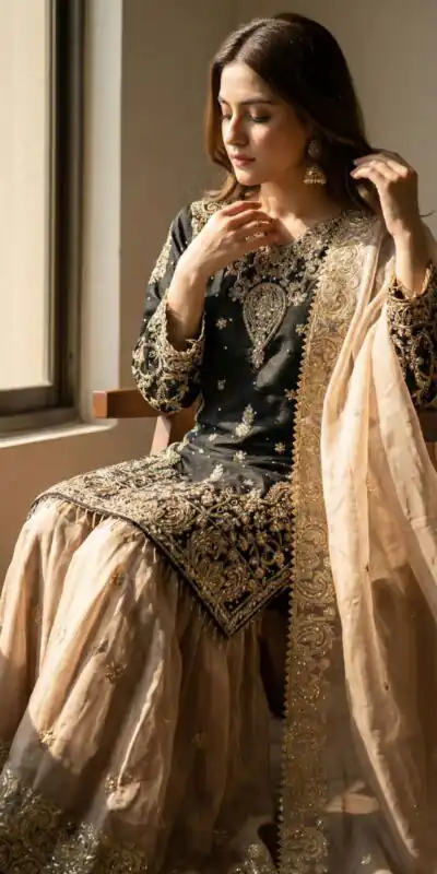 Black Zimmy Choo Silk Embroidery Work Slwar Suit | Jump Suits, Tops & Bottoms, Track Suits, Salwar suit, Casual Suits, Creative suits, Designer Suits, Palazzo Suits, Party Wear Suits, Patiala Suits, Straight Suits, Trendy Wear