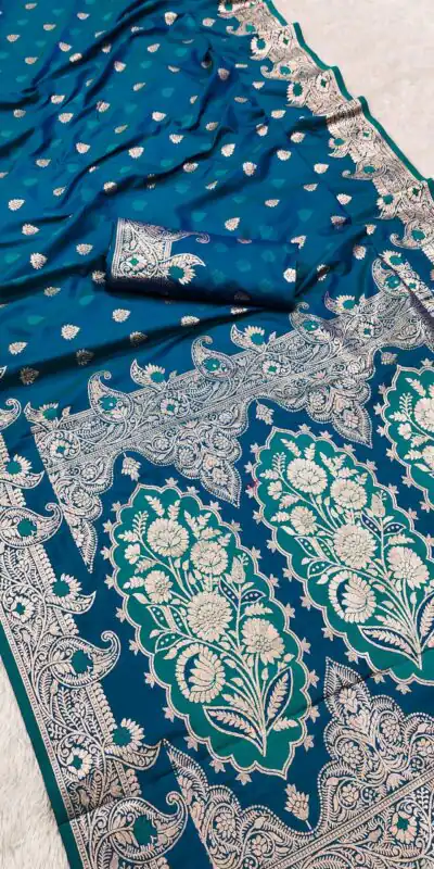 Blue Banarasi Lace Zari Work Saree | Sarees, Bollywood Sarees, Creative Sarees, Designer Sarees, Embroidered Sarees, Ethnic Saree, Modern Digital sarees, Party Wear Sarees