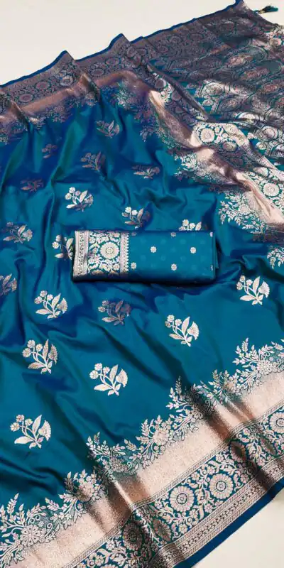 Blue Banarasi Silk Zari Lace Work Saree | Sarees, Bollywood Sarees, Creative Sarees, Designer Sarees, Embroidered Sarees, Ethnic Saree, Modern Digital sarees, Party Wear Sarees