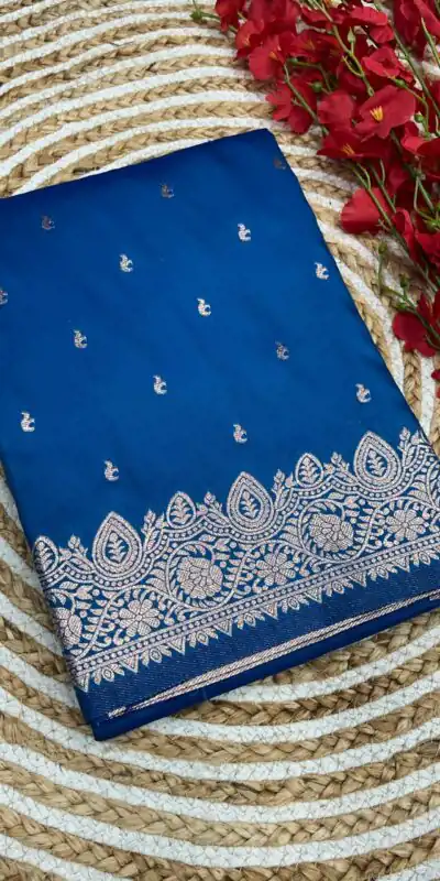 Blue Banarasi Silk Zari Weaving Pallu Saree | Sarees, Bollywood Sarees, Creative Sarees, Designer Sarees, Embroidered Sarees, Ethnic Saree, Modern Digital sarees, Party Wear Sarees