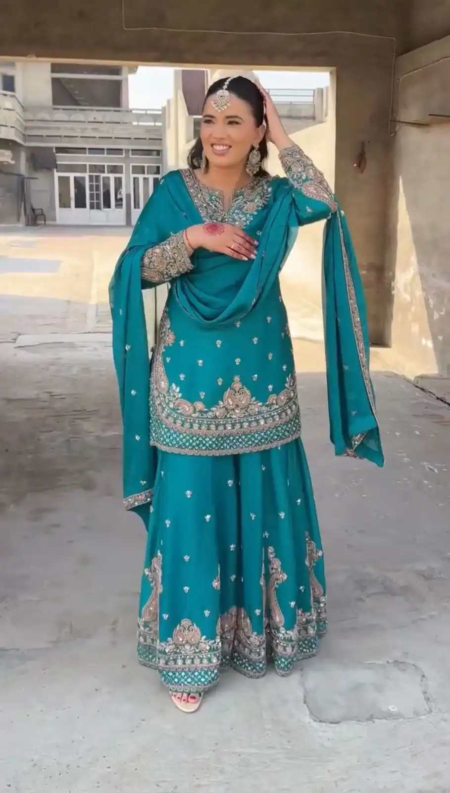 Blue Chinon Silk Thread Sequence Work Salwar Suit | Jump Suits, Salwar suit, Casual Suits, Creative suits, Designer Suits, Palazzo Suits, Party Wear Suits, Patiala Suits, Straight Suits