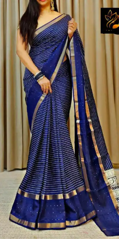 Blue Dola Silk Lace Border Sequins Work Saree | Sarees, Bollywood Sarees, Creative Sarees, Designer Sarees, Embroidered Sarees, Ethnic Saree, Modern Digital sarees, Party Wear Sarees
