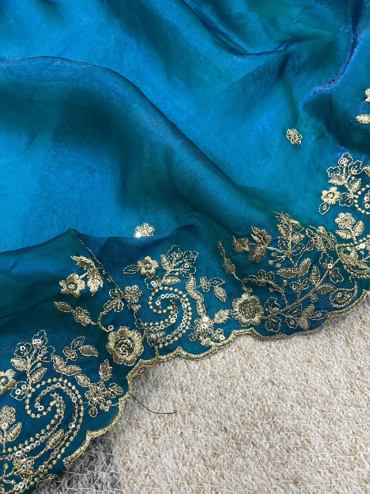 Blue Fandy Satin Silk With Sequins Work Saree | Sarees, Bollywood Sarees, Creative Sarees, Designer Sarees, Embroidered Sarees, Ethnic Saree, Modern Digital sarees, Party Wear Sarees