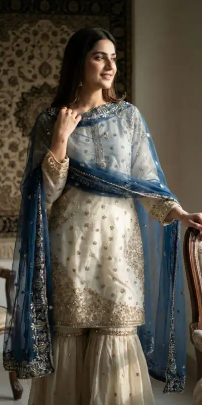 Blue Fendy Silk Embroider Work Salwar Suit | Jump Suits, Salwar suit, Casual Suits, Creative suits, Designer Suits, Palazzo Suits, Party Wear Suits, Patiala Suits, Straight Suits