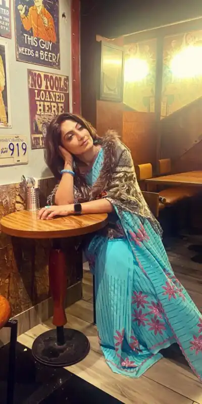 Blue Georgette Embroidery Work Saree | Sarees, Bollywood Sarees, Creative Sarees, Designer Sarees, Embroidered Sarees, Ethnic Saree, Modern Digital sarees, Party Wear Sarees
