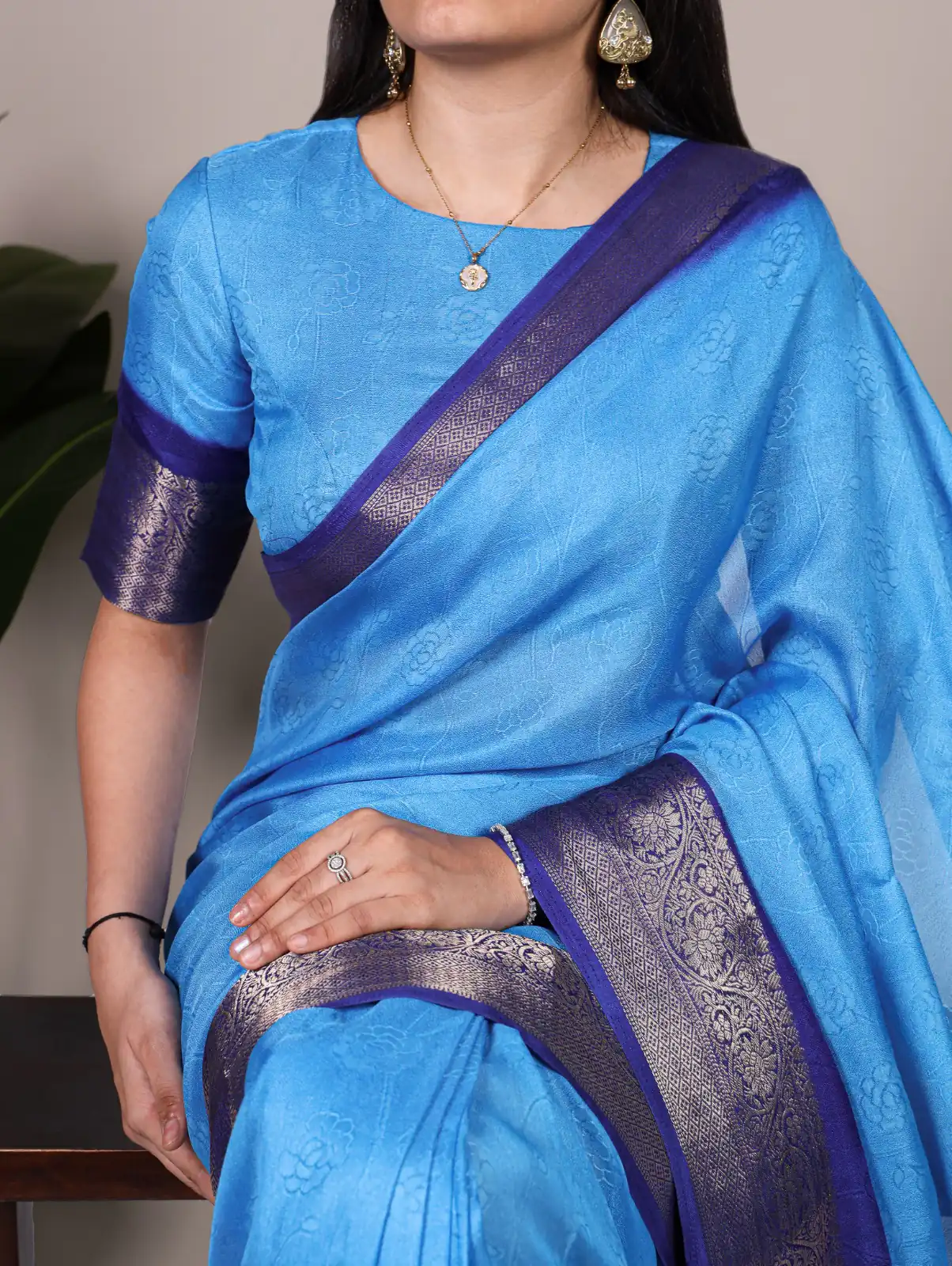 Blue Marsh Mello Zari Work Saree | Sarees, Bollywood Sarees, Creative Sarees, Designer Sarees, Embroidered Sarees, Ethnic Saree, Modern Digital sarees, Party Wear Sarees