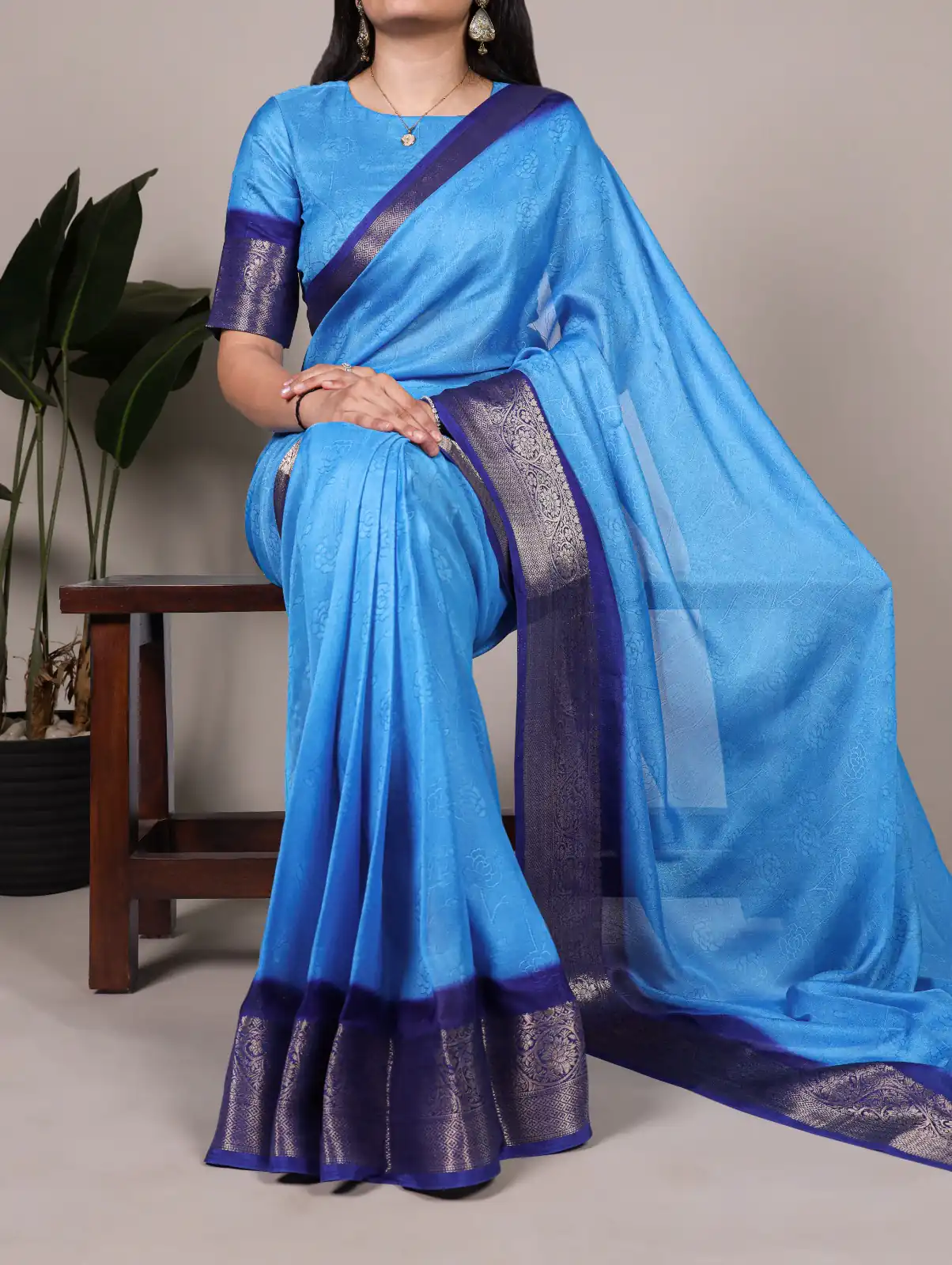 Blue Marsh Mello Zari Work Saree | Sarees, Bollywood Sarees, Creative Sarees, Designer Sarees, Embroidered Sarees, Ethnic Saree, Modern Digital sarees, Party Wear Sarees