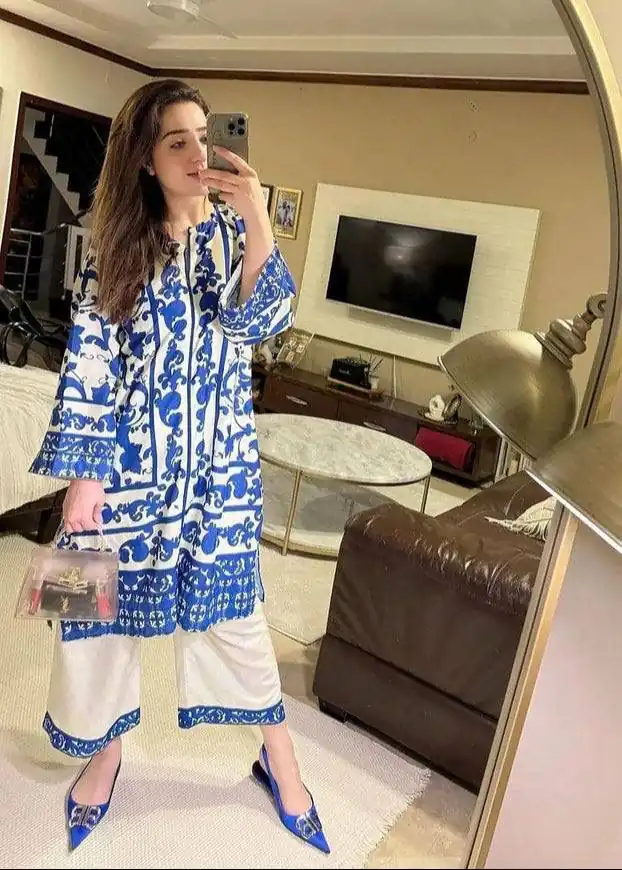 Blue Natural Crape Digital Print Salwar Suit | Jump Suits, Salwar suit, Casual Suits, Creative suits, Designer Suits, Palazzo Suits, Party Wear Suits, Patiala Suits, Straight Suits