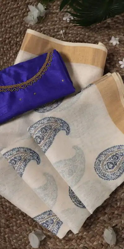 Blue Onam Printed Saree | Sarees, Bollywood Sarees, Creative Sarees, Designer Sarees, Embroidered Sarees, Ethnic Saree, Modern Digital sarees, Party Wear Sarees