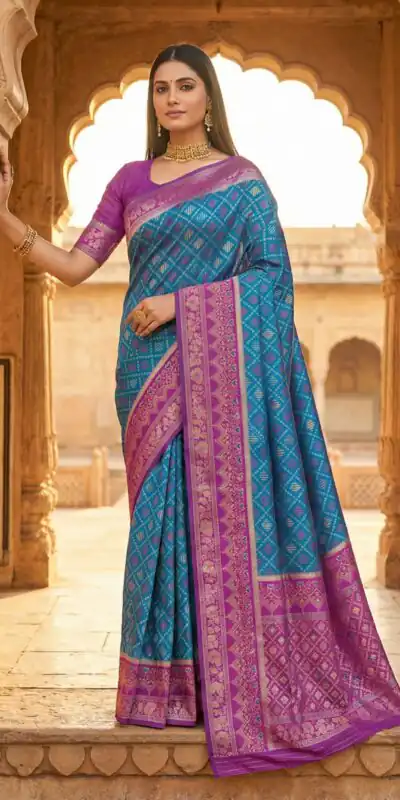 Blue Pochampalli Lace Zari Work Saree | Sarees, Bollywood Sarees, Creative Sarees, Designer Sarees, Embroidered Sarees, Ethnic Saree, Modern Digital sarees, Party Wear Sarees