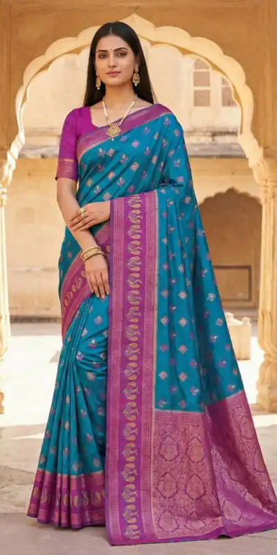 Blue Pochampalli Silk Lace Zari Work Saree | Sarees, Bollywood Sarees, Creative Sarees, Designer Sarees, Embroidered Sarees, Ethnic Saree, Modern Digital sarees, Party Wear Sarees