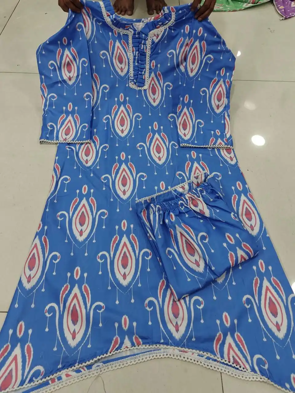 Blue Rayon Wood With Print Salwar Suit | Jump Suits, Salwar suit, Casual Suits, Creative suits, Designer Suits, Palazzo Suits, Party Wear Suits, Patiala Suits, Straight Suits