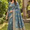 Blue Satin Silk Lace Zari Work Saree | Sarees, Bollywood Sarees, Creative Sarees, Designer Sarees, Embroidered Sarees, Ethnic Saree, Modern Digital sarees, Party Wear Sarees