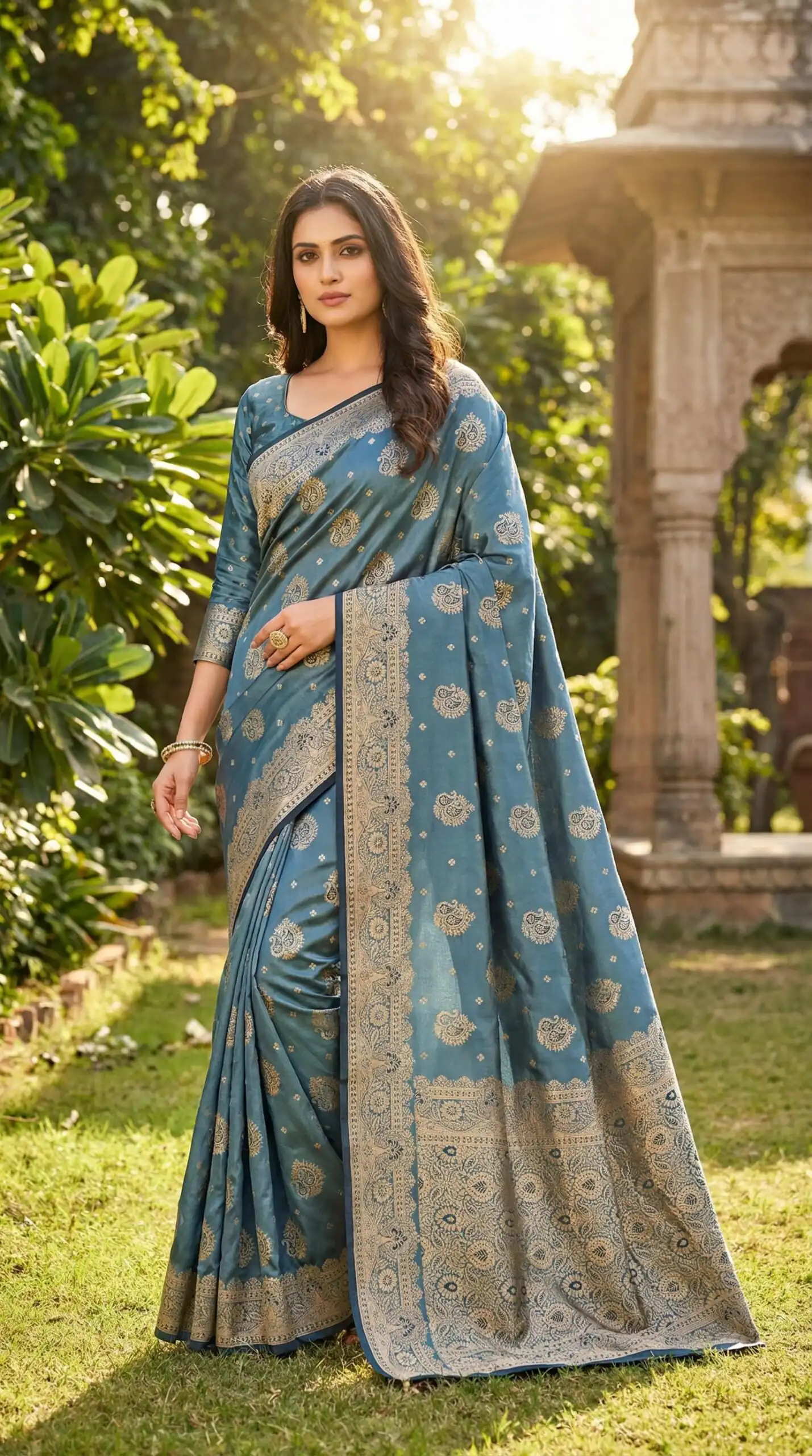 Blue Satin Silk Lace Zari Work Saree | Sarees, Bollywood Sarees, Creative Sarees, Designer Sarees, Embroidered Sarees, Ethnic Saree, Modern Digital sarees, Party Wear Sarees