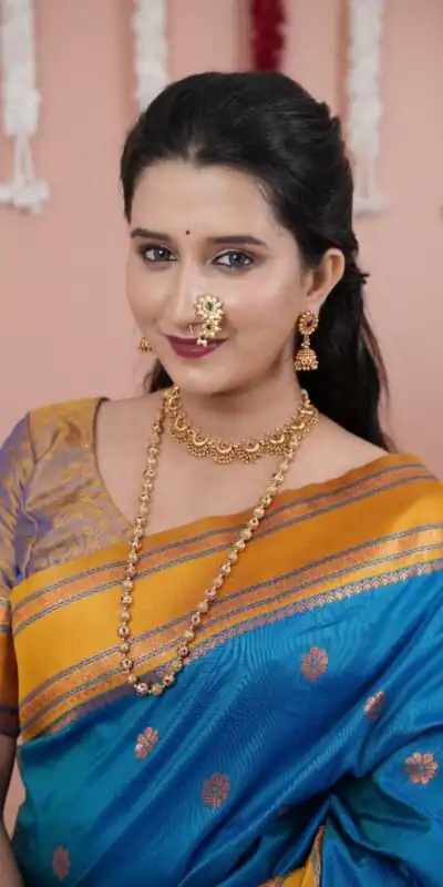 Blue Silk Paithni Weaving Zari Work Saree | Sarees, Bollywood Sarees, Creative Sarees, Designer Sarees, Embroidered Sarees, Ethnic Saree, Modern Digital sarees, Party Wear Sarees