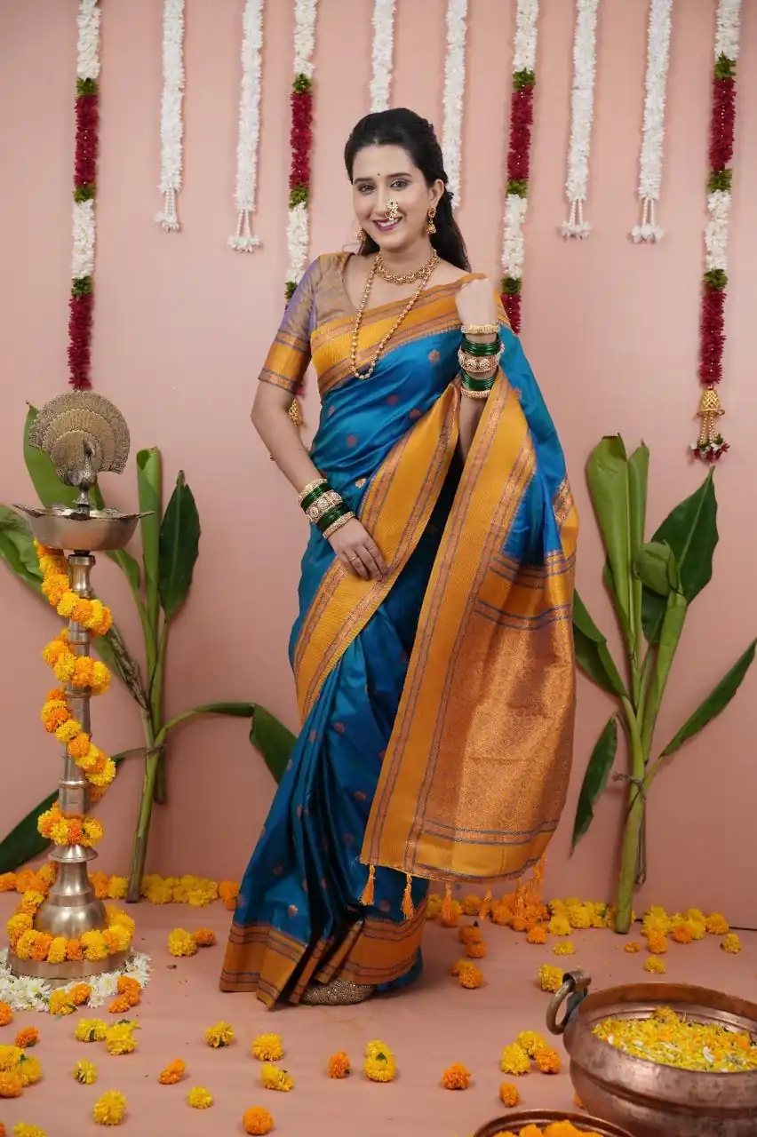Blue Silk Paithni Weaving Zari Work Saree | Sarees, Bollywood Sarees, Creative Sarees, Designer Sarees, Embroidered Sarees, Ethnic Saree, Modern Digital sarees, Party Wear Sarees