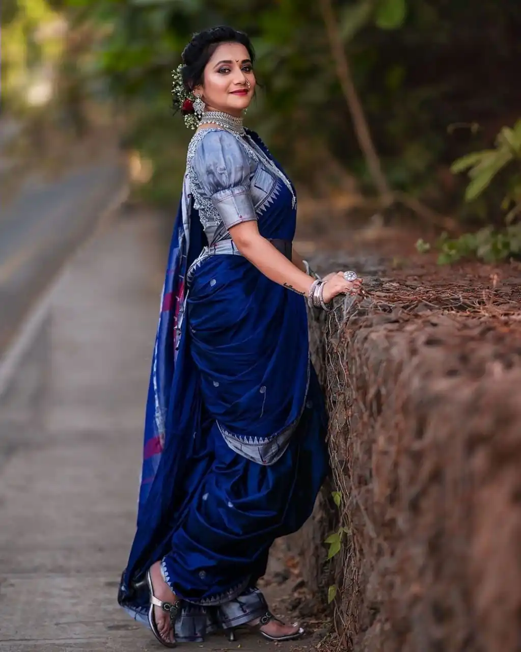Blue Soft Lichi Silk All Over Border Work Saree | Sarees, Bollywood Sarees, Creative Sarees, Designer Sarees, Embroidered Sarees, Ethnic Saree, Modern Digital sarees, Party Wear Sarees
