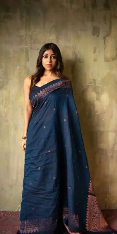 Blue Soft Lichi Silk Border Lace Saree | Sarees, Bollywood Sarees, Creative Sarees, Designer Sarees, Embroidered Sarees, Ethnic Saree, Modern Digital sarees, Party Wear Sarees