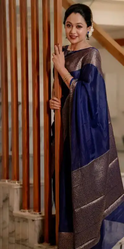 Blue Soft Lichi Silk Border Lace Work Saree | Sarees, Bollywood Sarees, Creative Sarees, Designer Sarees, Embroidered Sarees, Ethnic Saree, Modern Digital sarees, Party Wear Sarees