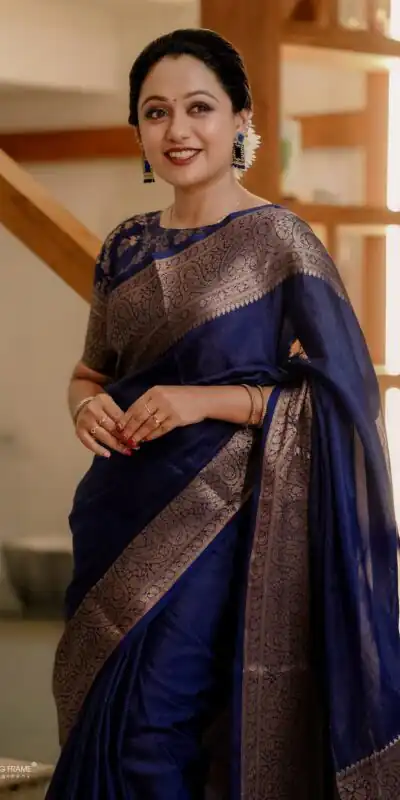 Blue Soft Lichi Silk Border Lace Work Saree | Sarees, Bollywood Sarees, Creative Sarees, Designer Sarees, Embroidered Sarees, Ethnic Saree, Modern Digital sarees, Party Wear Sarees