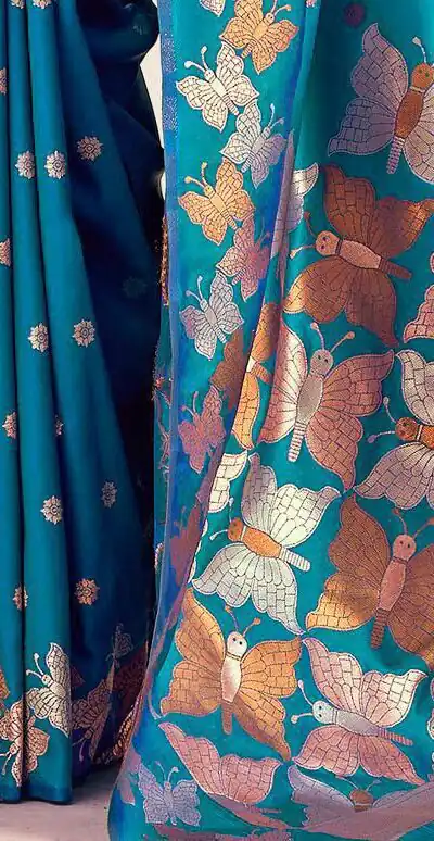 Blue Soft Lichi Silk Border Lace Work Saree | Sarees, Bollywood Sarees, Creative Sarees, Designer Sarees, Embroidered Sarees, Ethnic Saree, Modern Digital sarees, Party Wear Sarees