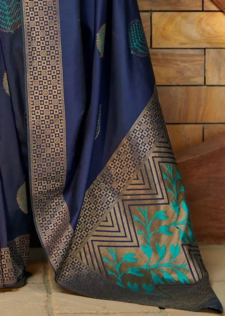 Blue Soft Lichi Silk Saree | Sarees, Bollywood Sarees, Creative Sarees, Designer Sarees, Embroidered Sarees, Ethnic Saree, Modern Digital sarees, Party Wear Sarees