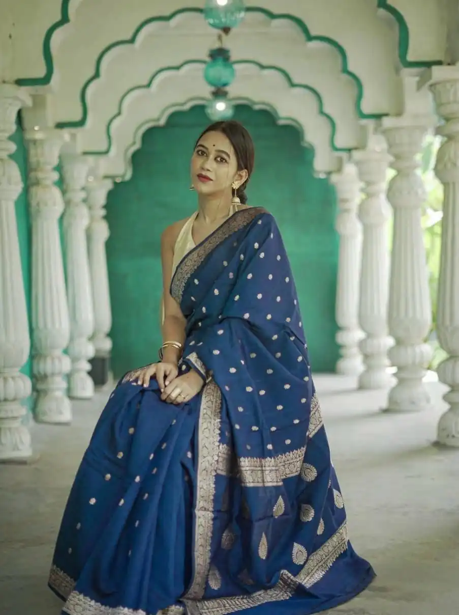 Blue Soft Lilan Slab Weaving Work Saree | Sarees, Bollywood Sarees, Creative Sarees, Designer Sarees, Embroidered Sarees, Ethnic Saree, Modern Digital sarees, Party Wear Sarees