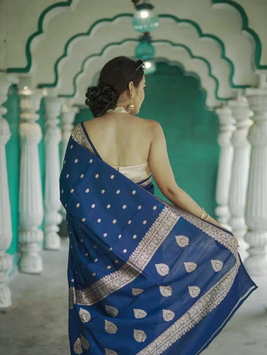 Blue Soft Lilan Slab Weaving Work Saree | Sarees, Bollywood Sarees, Creative Sarees, Designer Sarees, Embroidered Sarees, Ethnic Saree, Modern Digital sarees, Party Wear Sarees