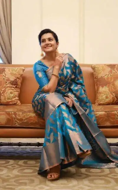 Blue Soft Litchi Silk All Over Weaving Saree | Sarees, Bollywood Sarees, Creative Sarees, Designer Sarees, Embroidered Sarees, Ethnic Saree, Modern Digital sarees, Party Wear Sarees