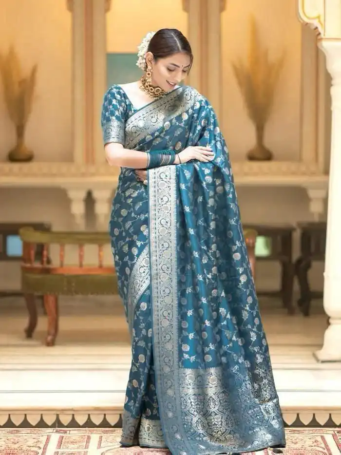 Blue Soft Litchi Silk Kubera Pattu Saree | Sarees, Bollywood Sarees, Creative Sarees, Designer Sarees, Embroidered Sarees, Ethnic Saree, Modern Digital sarees, Party Wear Sarees