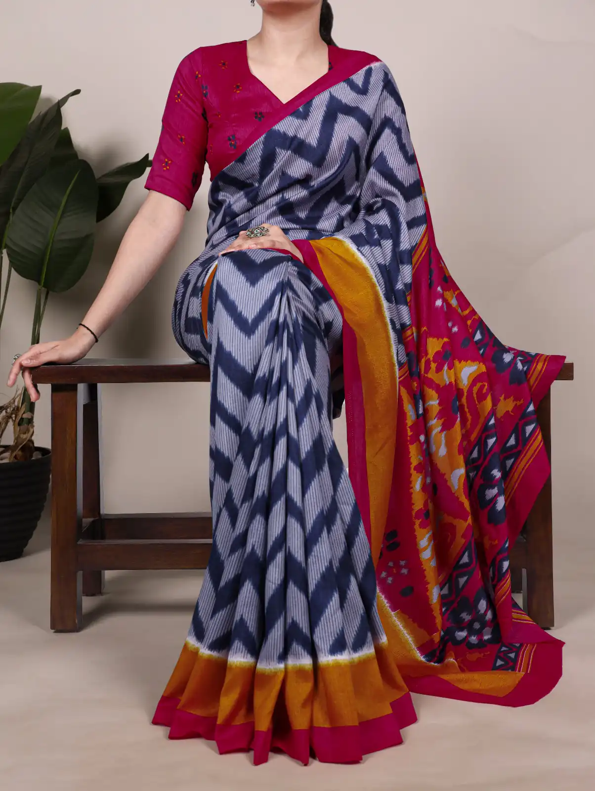 Blue Tasar Silk Saree | Sarees, Bollywood Sarees, Creative Sarees, Designer Sarees, Embroidered Sarees, Ethnic Saree, Modern Digital sarees, Party Wear Sarees