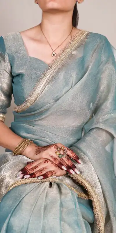 Blue Tissue Shimmer Zari Weaving Work Saree | Sarees, Bollywood Sarees, Creative Sarees, Designer Sarees, Embroidered Sarees, Ethnic Saree, Modern Digital sarees, Party Wear Sarees