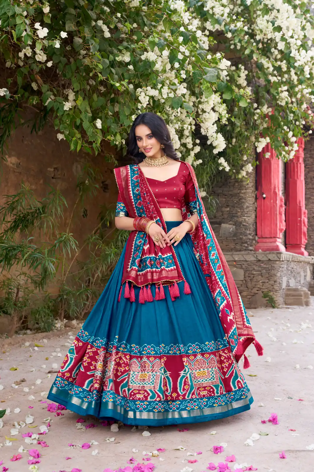 Blue Tushar Silk Patola Printed Lehenga Choli | Lehenga, Bollywood Lehenga, Creative Lehenga, Designer Lehenga, Embroidered Lehenga, Party Wear Lehenga