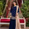 Blue Velvet Rivet Moti Hand Work Salwar Suit | Jump Suits, Salwar suit, Casual Suits, Creative suits, Designer Suits, Palazzo Suits, Party Wear Suits, Patiala Suits, Straight Suits