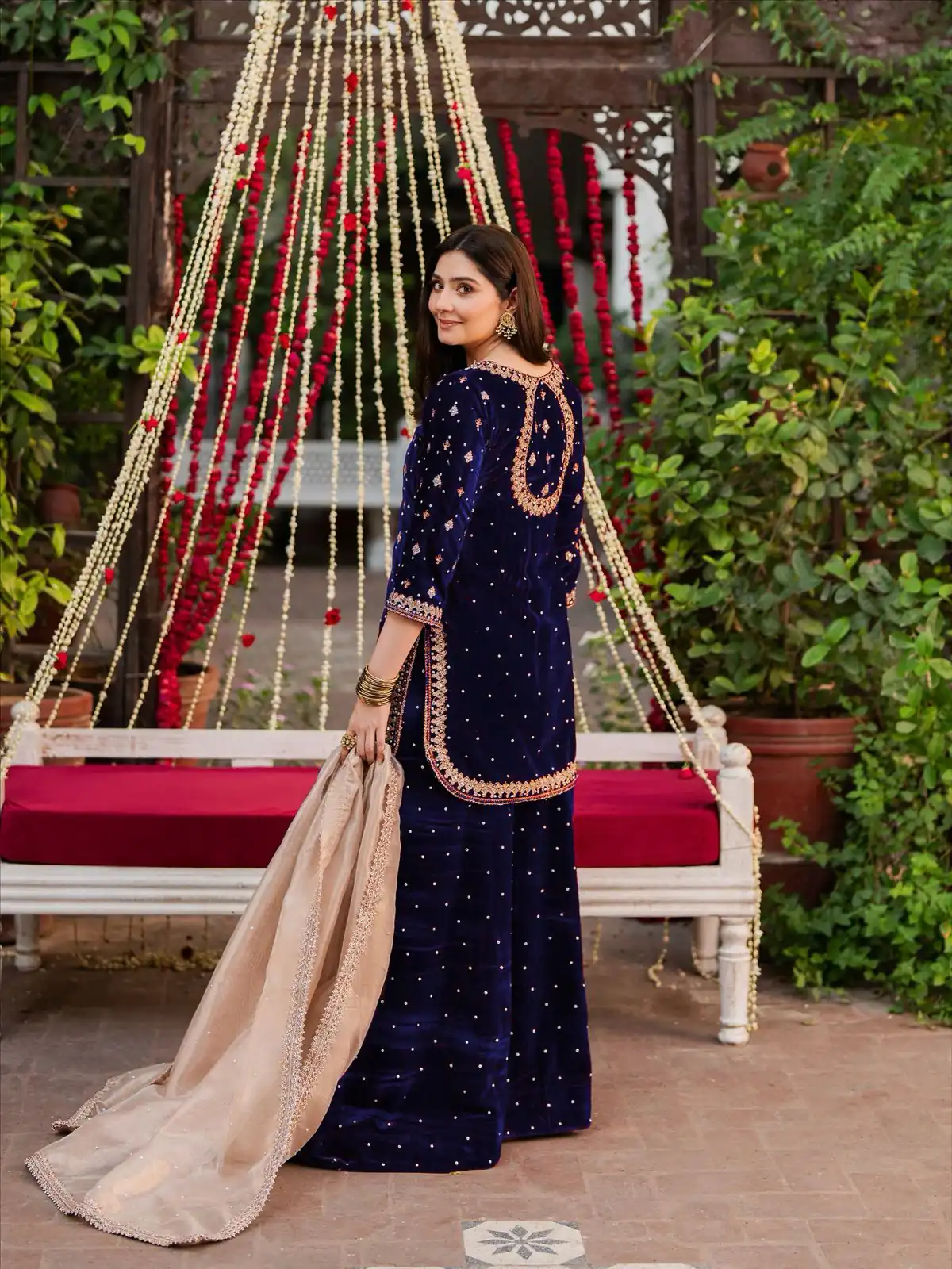Blue Viscose Velvet Thread Sequence Work Salwar Suit | Jump Suits, Tops & Bottoms, Track Suits, Salwar suit, Casual Suits, Creative suits, Designer Suits, Palazzo Suits, Party Wear Suits, Patiala Suits, Straight Suits, Trendy Wear