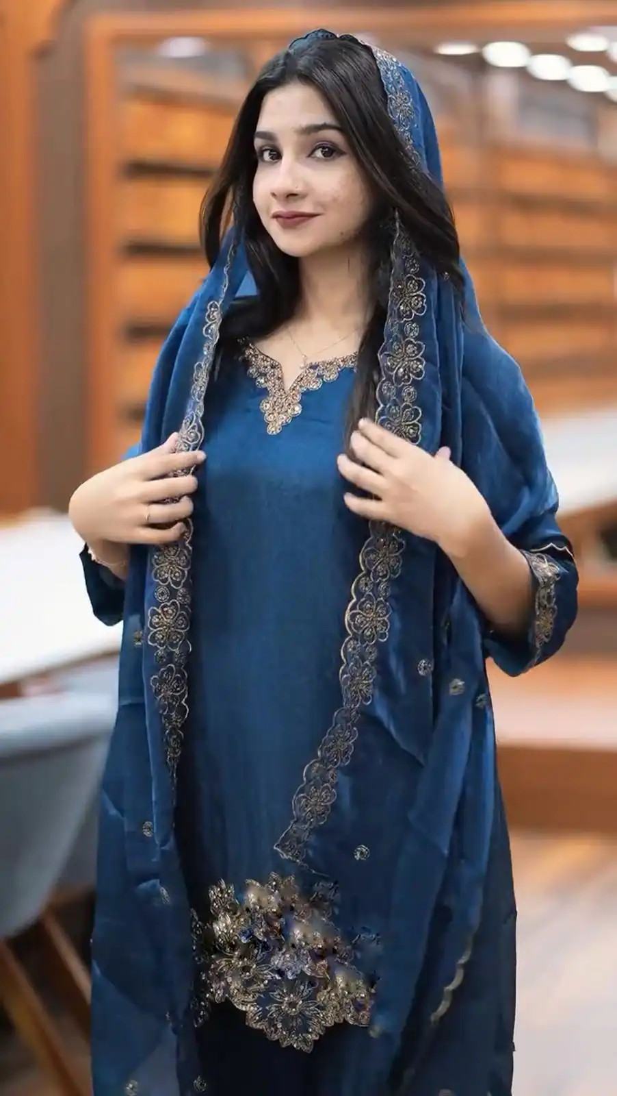 Blue Zimmy Choo Silk Lace Embroidery Work Slwar Suit | Jump Suits, Tops & Bottoms, Track Suits, Salwar suit, Casual Suits, Creative suits, Designer Suits, Palazzo Suits, Party Wear Suits, Patiala Suits, Straight Suits, Trendy Wear