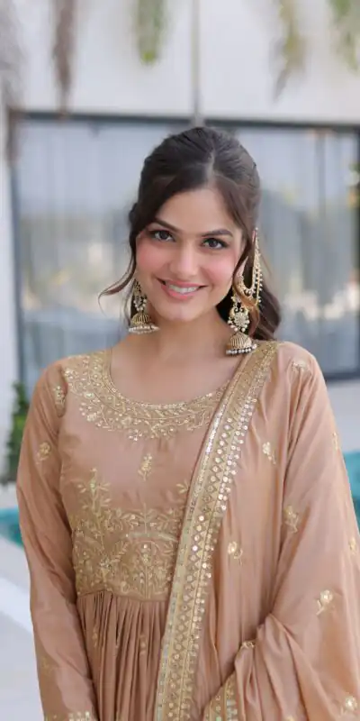 Chiku Super Silk Sequins Embroidery Work Salwar Suit | Jump Suits, Salwar suit, Casual Suits, Creative suits, Designer Suits, Palazzo Suits, Party Wear Suits, Patiala Suits, Straight Suits