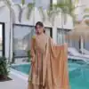 Chiku Super Silk Sequins Embroidery Work Salwar Suit | Jump Suits, Salwar suit, Casual Suits, Creative suits, Designer Suits, Palazzo Suits, Party Wear Suits, Patiala Suits, Straight Suits