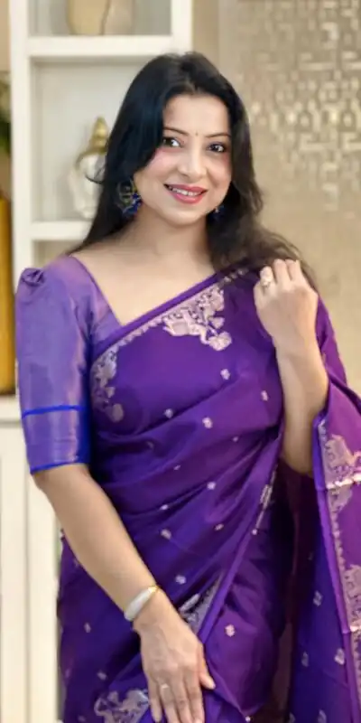 Classic Purple Banarasi Silk Weaving Golden Zari Saree | Sarees, Bollywood Sarees, Creative Sarees, Designer Sarees, Embroidered Sarees, Ethnic Saree, Modern Digital sarees, Party Wear Sarees