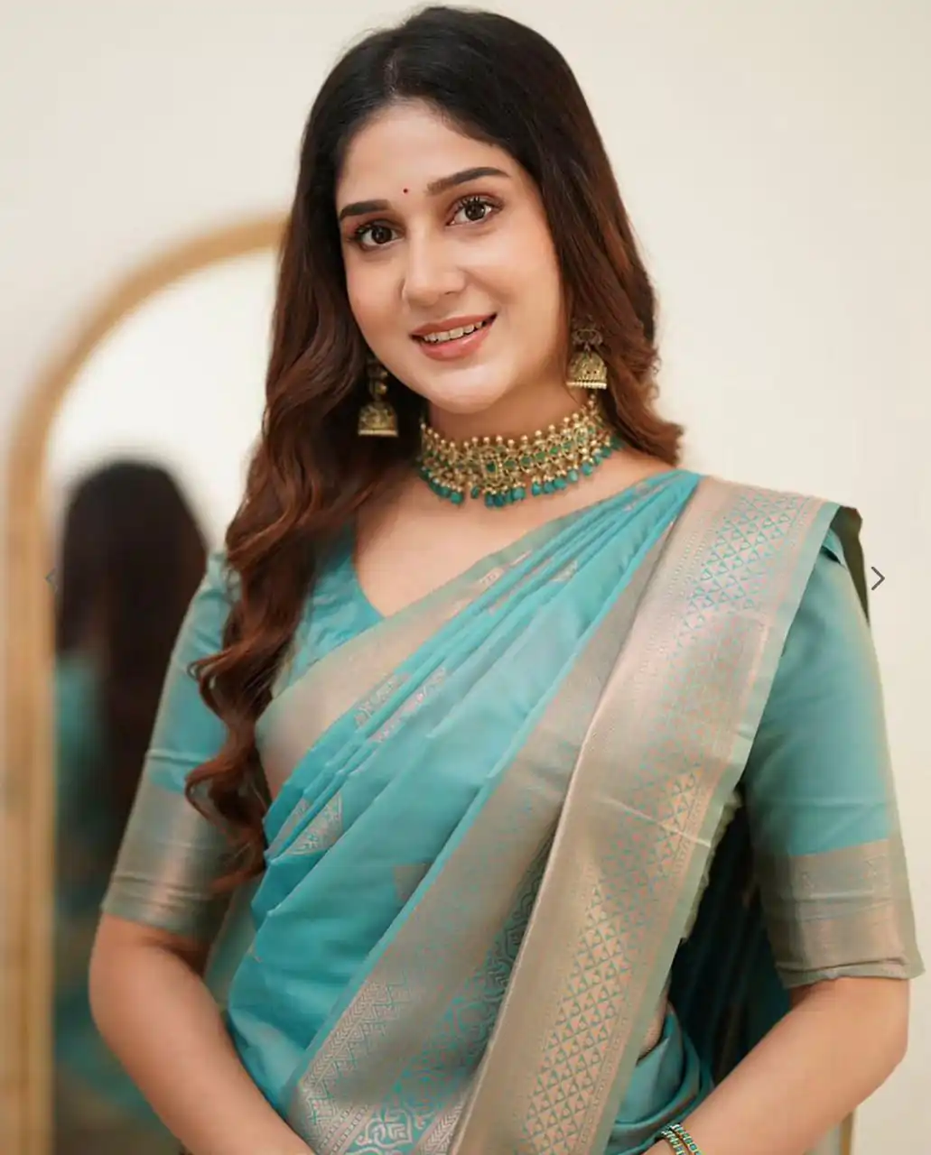 Classic Sky Blue Lichi Silk Jacquard Work Saree | Sarees, Bollywood Sarees, Creative Sarees, Designer Sarees, Embroidered Sarees, Ethnic Saree, Modern Digital sarees, Party Wear Sarees