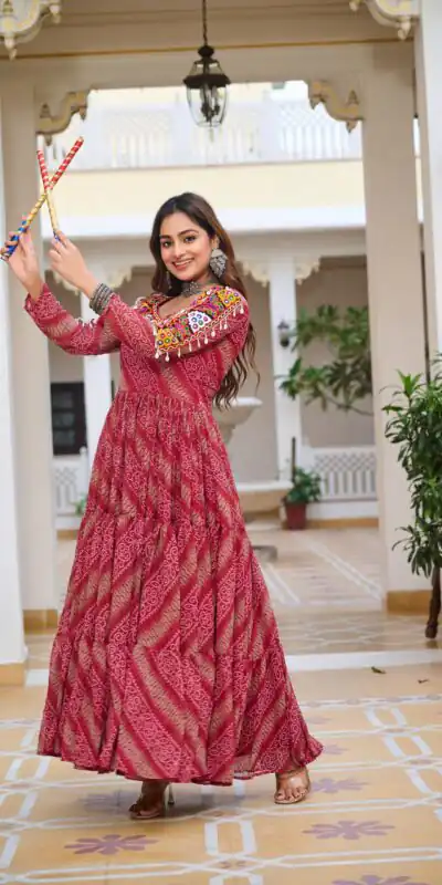 Ram 109 Red Color Faux Georgette Gown with Mirror Work. Wedding, Party, Festive, Events Get it for βΉ1999. Delivery 4-6 Working Days.Online Shop now. | Gowns, Bollywood Gowns, Creative Gowns, Designer Gowns, Embroidered Gowns, Party Wear Gowns