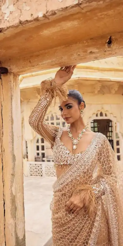 Cream Butterfly Net With Embroidery Work Saree | Sarees, Bollywood Sarees, Creative Sarees, Designer Sarees, Embroidered Sarees, Ethnic Saree, Modern Digital sarees, Party Wear Sarees