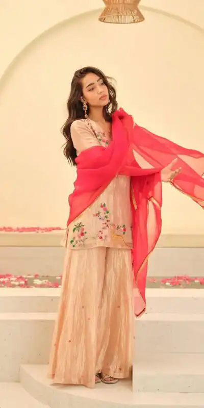 Cream Fendi With Embroidery Work Salwar Suit | Jump Suits, Salwar suit, Casual Suits, Creative suits, Designer Suits, Palazzo Suits, Party Wear Suits, Patiala Suits, Straight Suits
