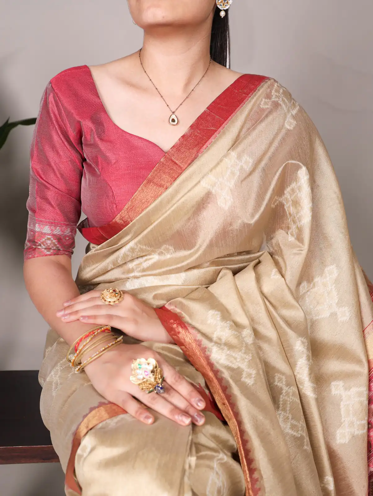 Cream Jacquard Weaving Saree | Sarees, Bollywood Sarees, Creative Sarees, Designer Sarees, Embroidered Sarees, Ethnic Saree, Modern Digital sarees, Party Wear Sarees