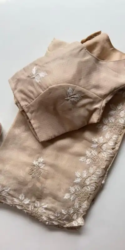 Cream Kota Doriya Thread Work Saree | Sarees, Bollywood Sarees, Creative Sarees, Designer Sarees, Embroidered Sarees, Ethnic Saree, Modern Digital sarees, Party Wear Sarees