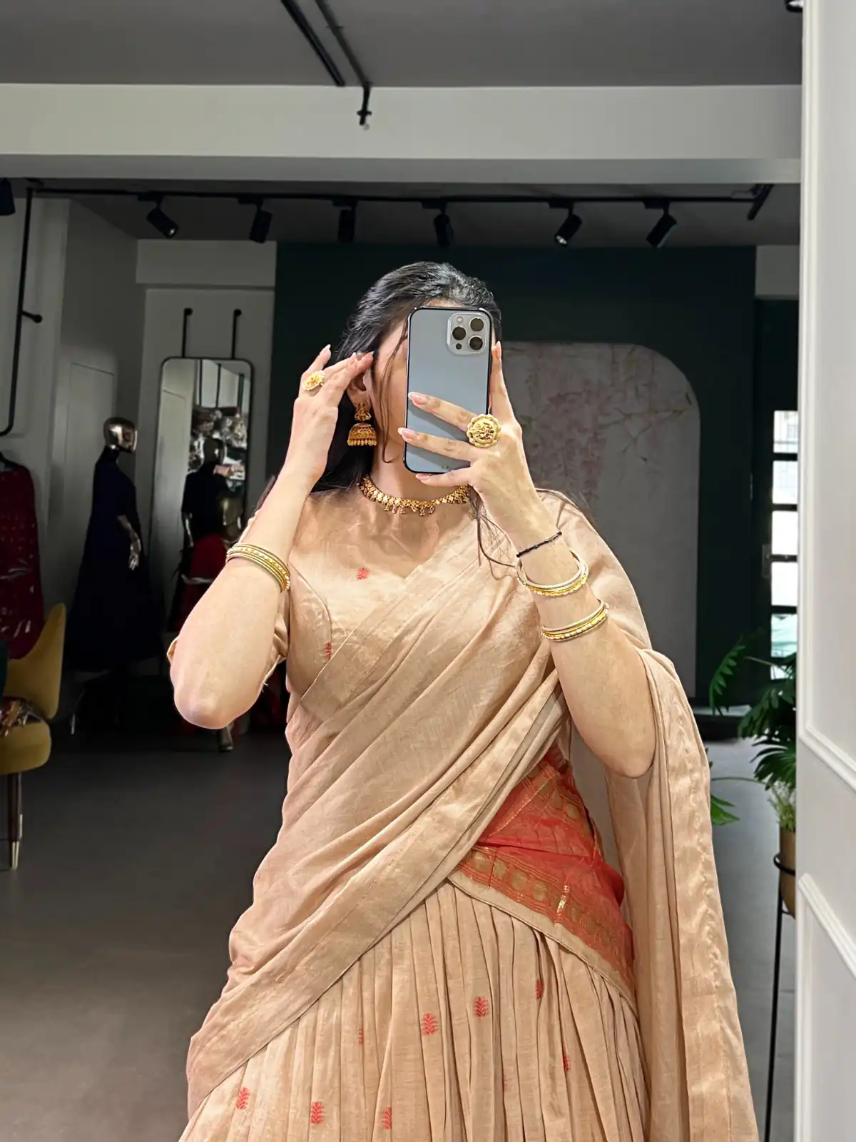 Cream Pure Chanderi Zari Work Lehenga Choli | Lehenga, Bollywood Lehenga, Creative Lehenga, Designer Lehenga, Embroidered Lehenga, Party Wear Lehenga