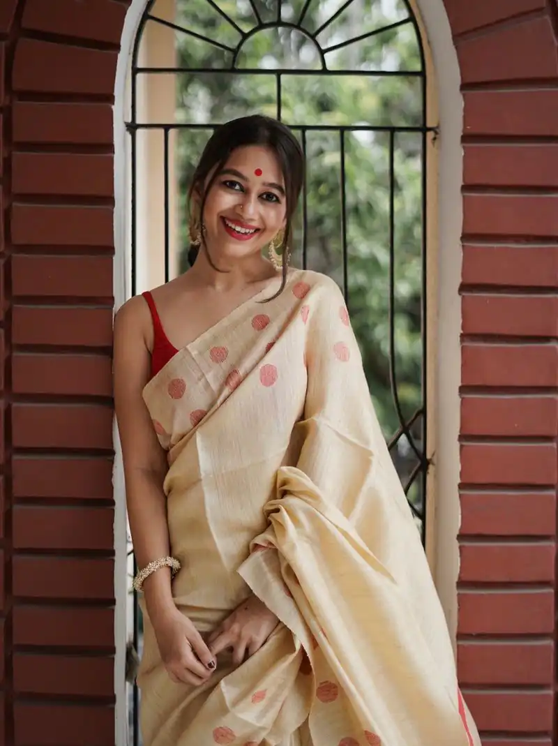 Cream Soft Lilan Weaving Work Saree | Sarees, Bollywood Sarees, Creative Sarees, Designer Sarees, Embroidered Sarees, Ethnic Saree, Modern Digital sarees, Party Wear Sarees
