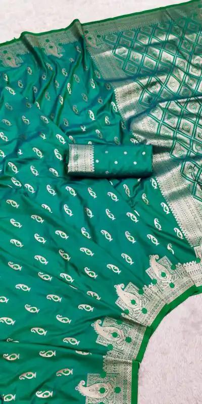 Firozi Banarasi Silk Zari Weaving Saree | Sarees, Bollywood Sarees, Creative Sarees, Designer Sarees, Embroidered Sarees, Ethnic Saree, Modern Digital sarees, Party Wear Sarees
